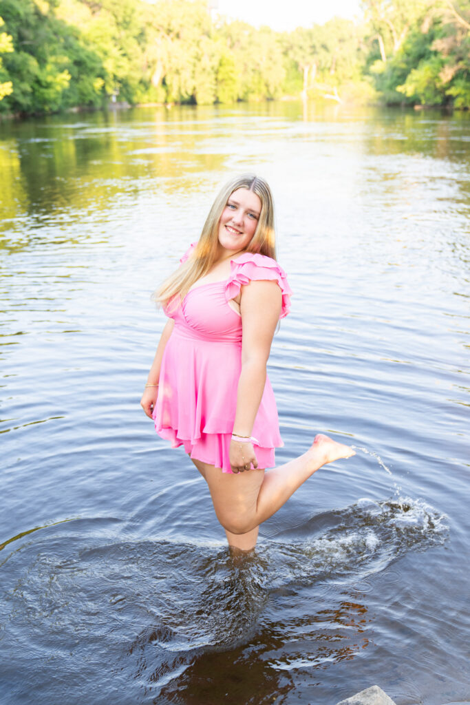Senior photos by the lake